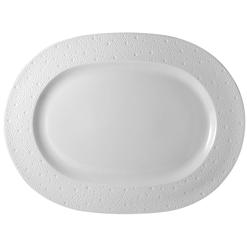 Écume White Oval Platter, 17"