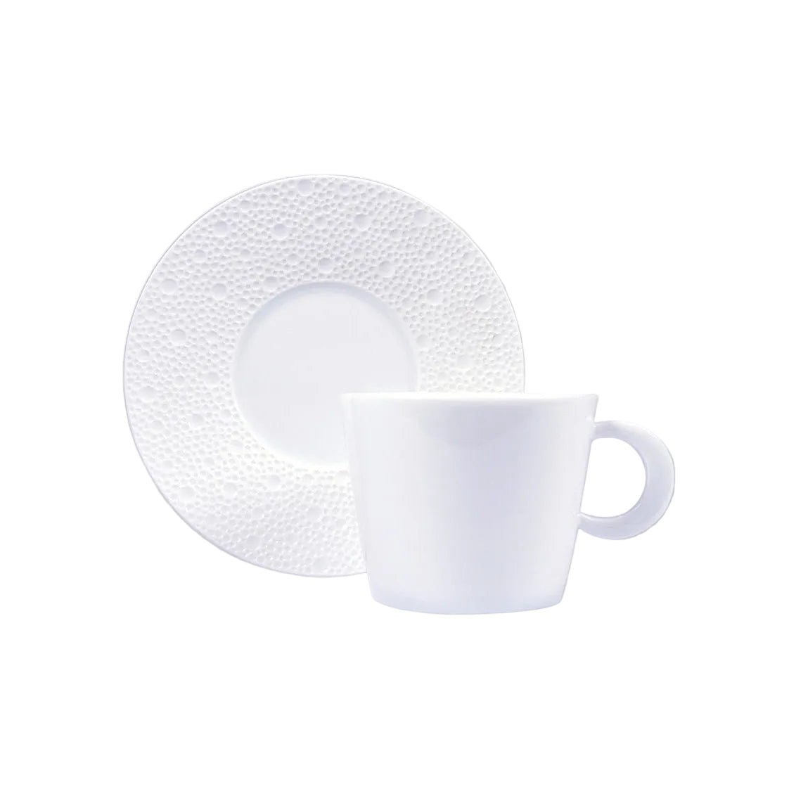 Écume White Teacup and Saucer 5.7oz.