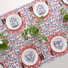 Emma Red & Blue Tablecloth, 108"