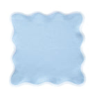 Cornflower Blue Linen Scalloped Napkin