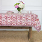 Fleur de Lis Rose 90" Round Tablecloth