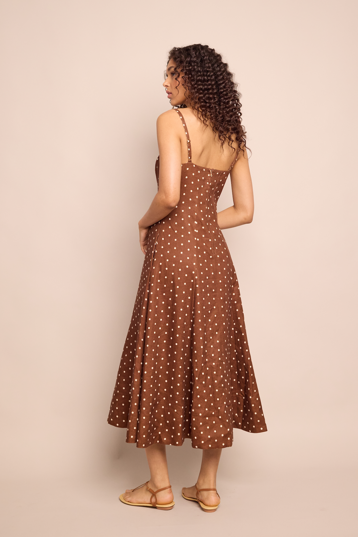 Gimlet Dress, Dots Khaki