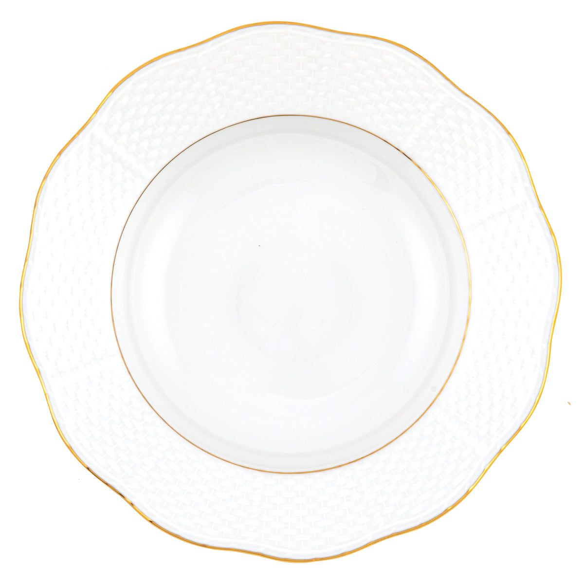 Herend Golden Edge Rim Soup Plate, 8D