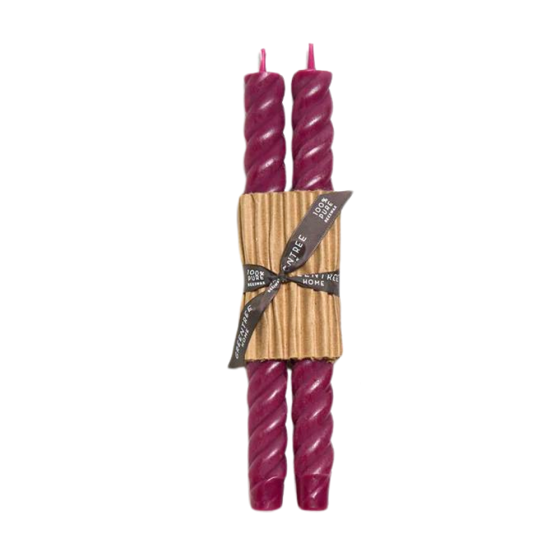 10" Wild Plum Rope Tapers
