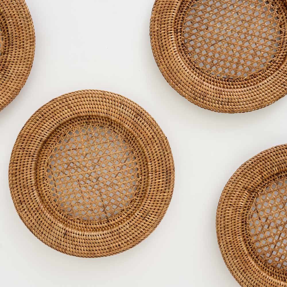 Honey Rattan Charger