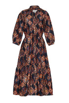 Cara Cara Hutton Dress,  Black Aura Emblem