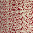 Handprinted 60x100" Tablecloth, Red & Ivory