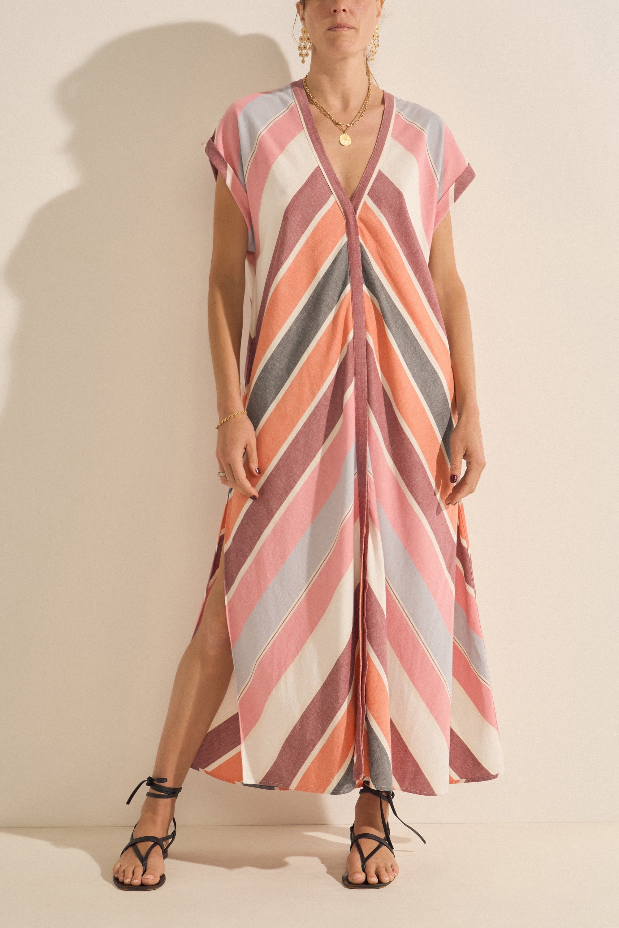 Cythera Fira Stripe Caftan