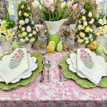 Pink Flower Motif Napkin