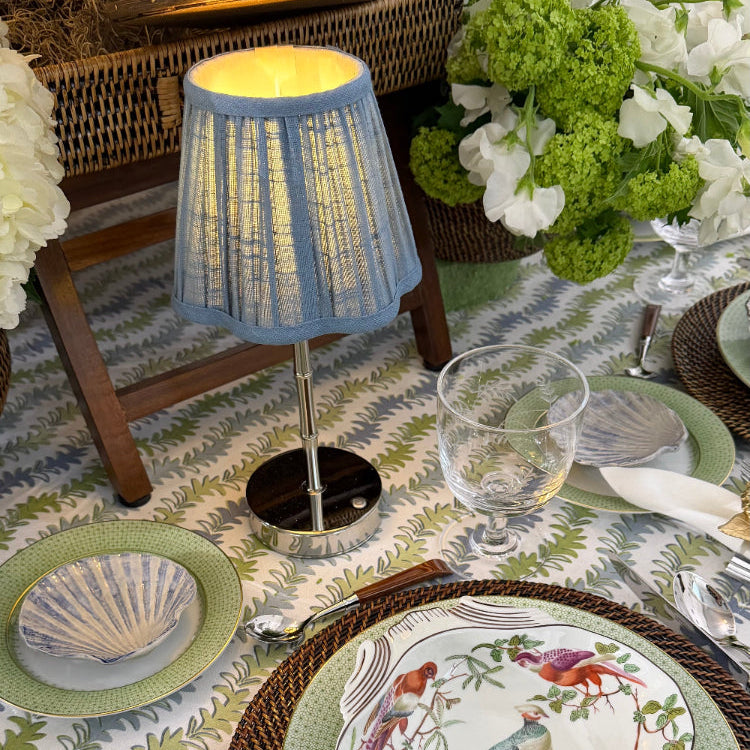 Chambray Scallop Lampshade
