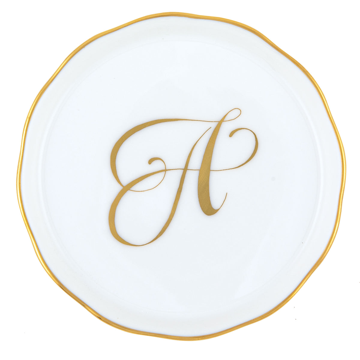 Herend Monogram Coaster, A