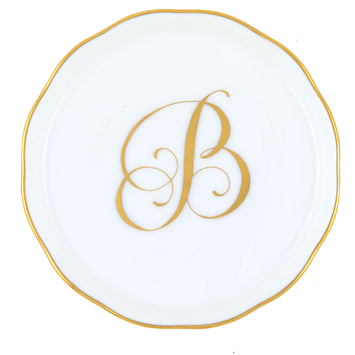 Herend Monogram Coaster, B