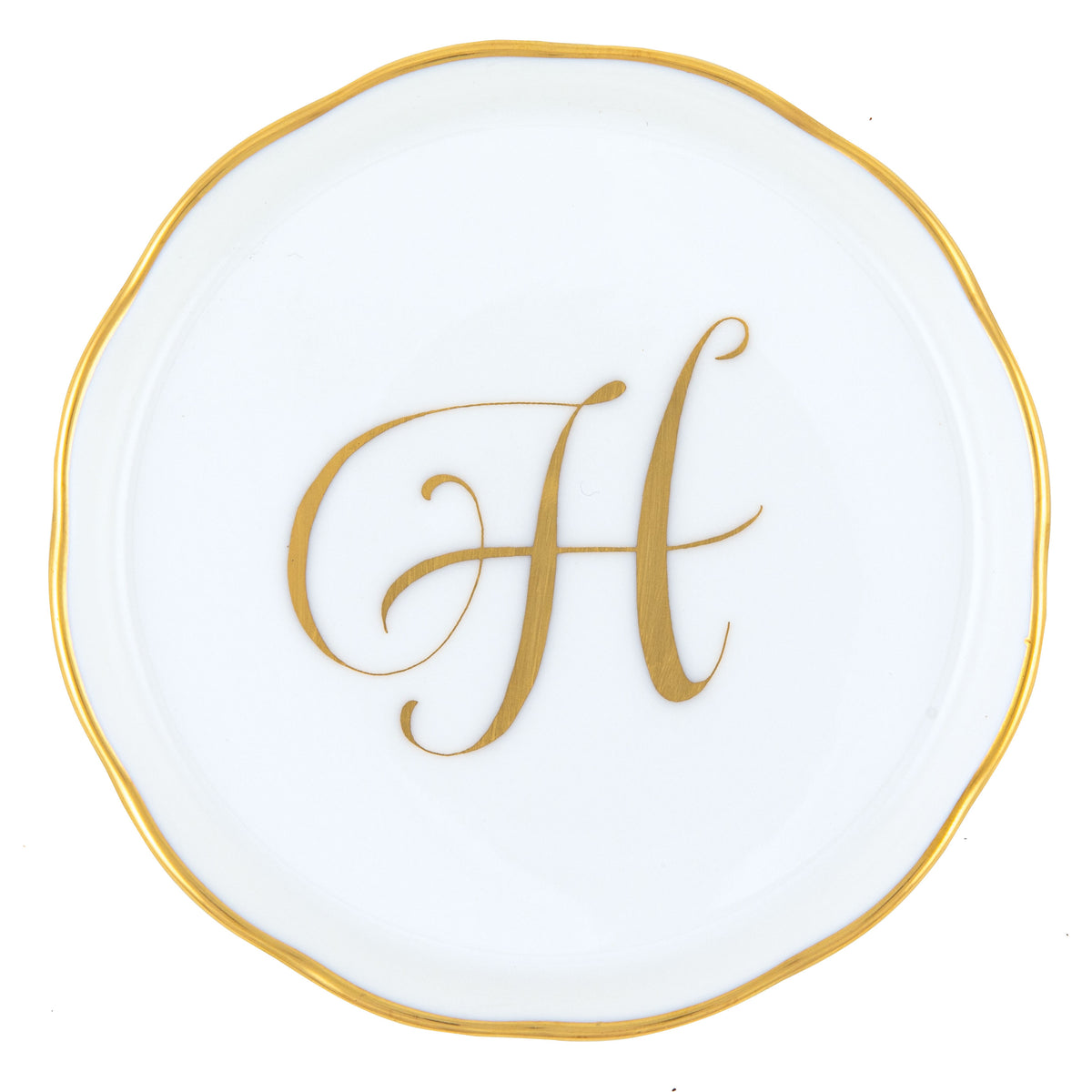 Herend Monogram Coaster, H
