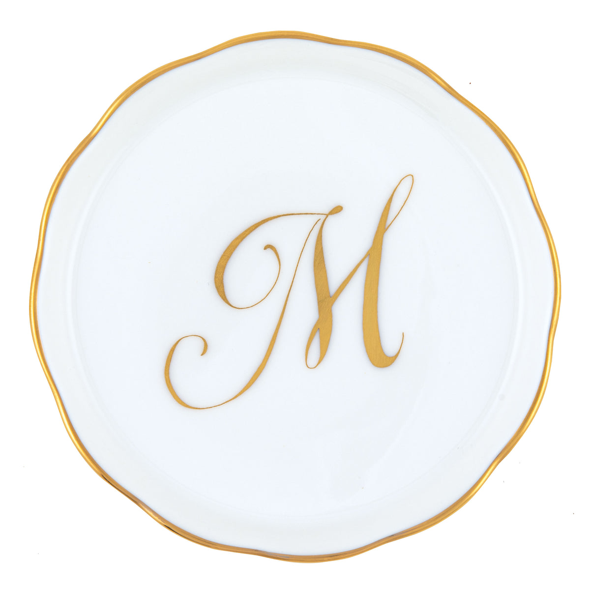 Herend Monogram Coaster, M