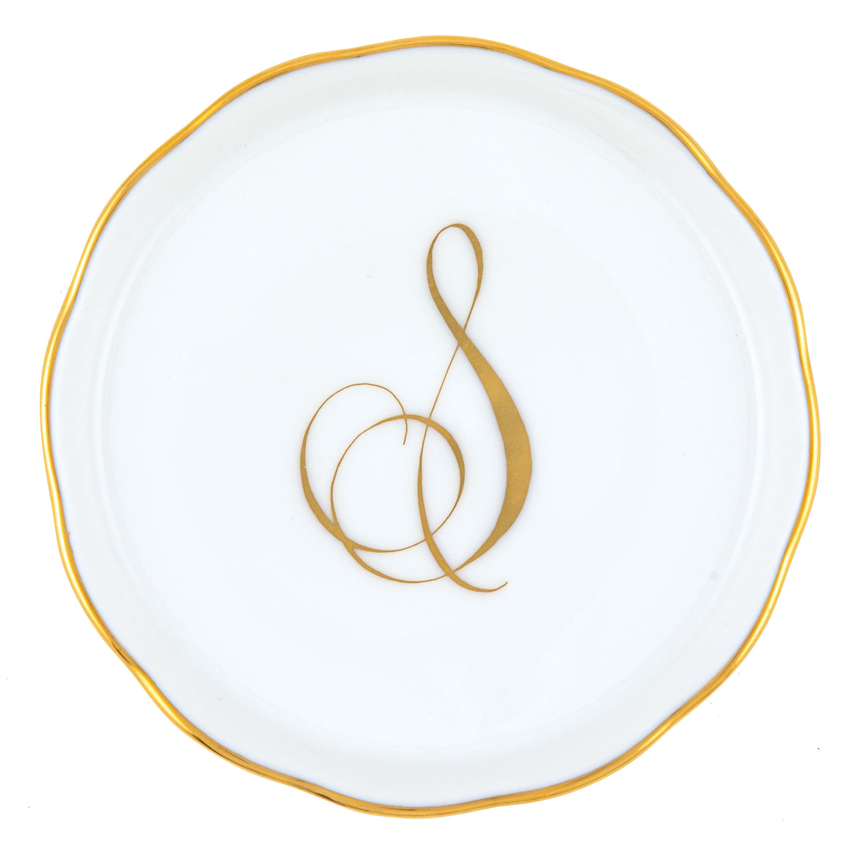 Herend Monogram Coaster, S