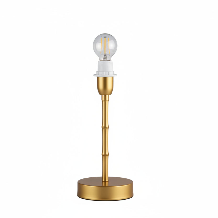 Matte Gold Bamboo Lamp Base