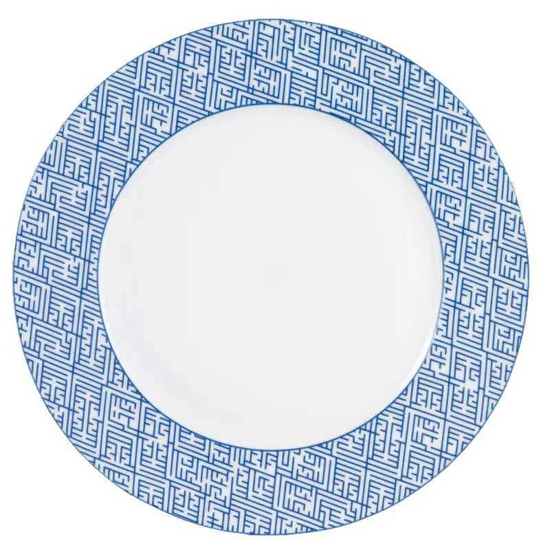 Labyrinth Service Plate, Blue