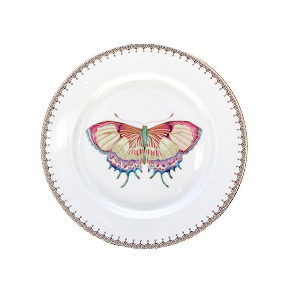 Golden Teadrop Butterfly Dessert Plate
