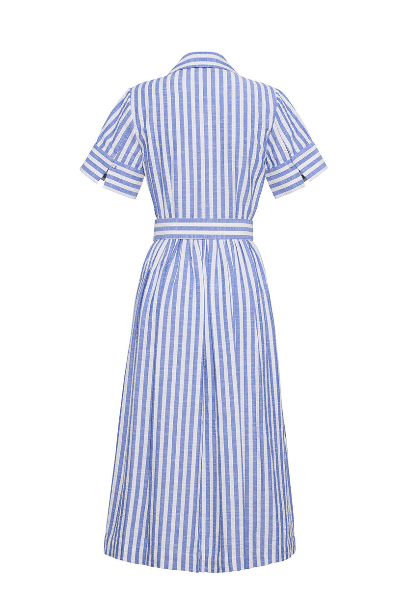 Malena Seersucker Dress by Cara Cara
