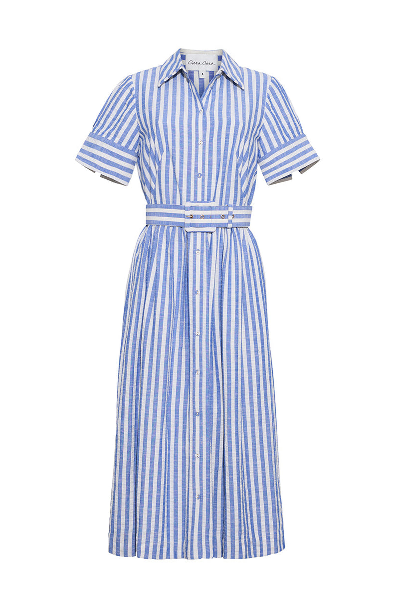 Malena Seersucker Dress by Cara Cara