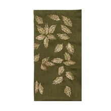 Gilded Breeze Napkin in Olive & Gold