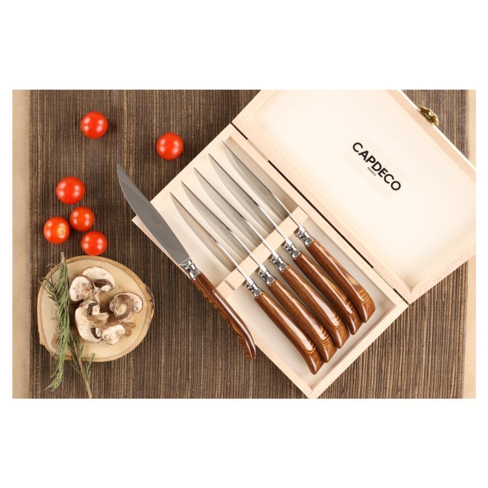 Orio Wood Steak Knives, Set of 6