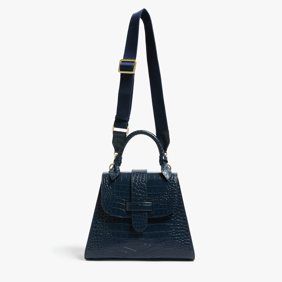 The Petite Leather Lady Bag, Navy