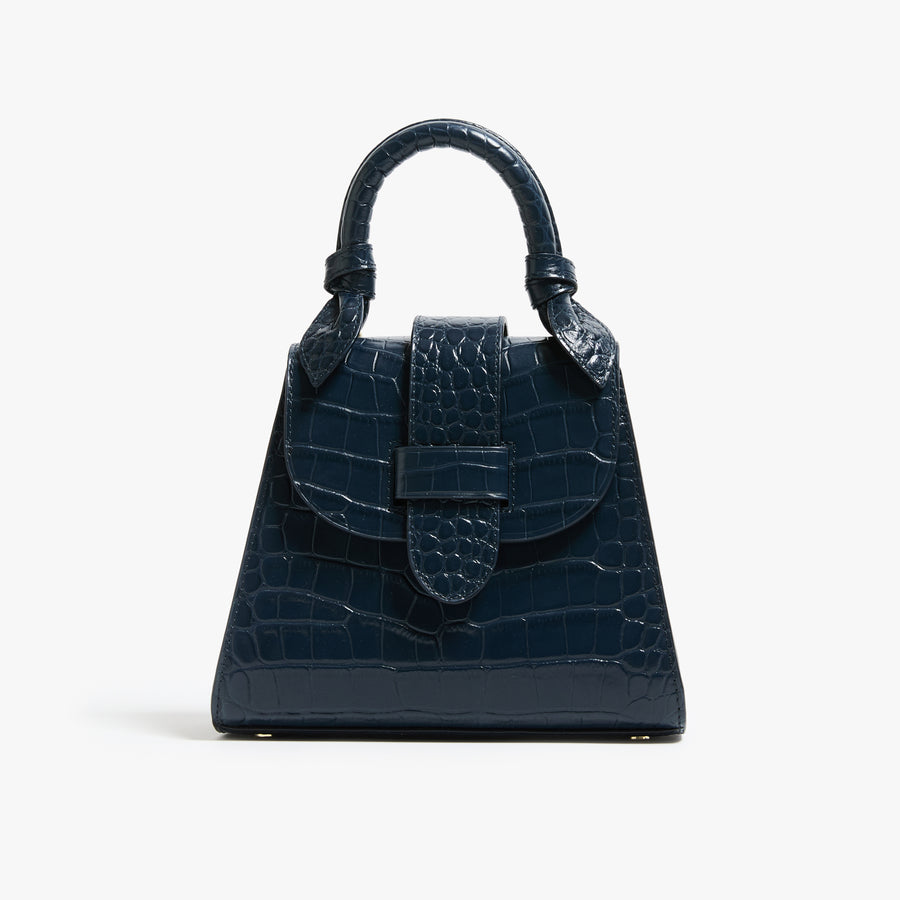 The Petite Leather Lady Bag, Navy