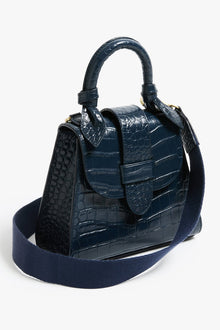 The Petite Leather Lady Bag, Navy