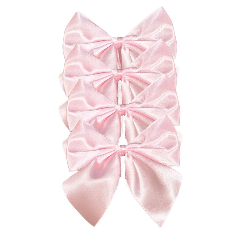 Pink Satin Bows, Set of 4