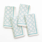 India Hicks Embroidered Grand Cross Napkin, Palladian Blue