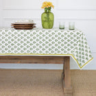 Carnation 90" Round Tablecloth, Hunter Green