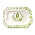 Pomegranate Crest Green Rectangle Serving Platter