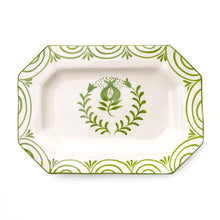 Pomegranate Crest Green Rectangle Serving Platter