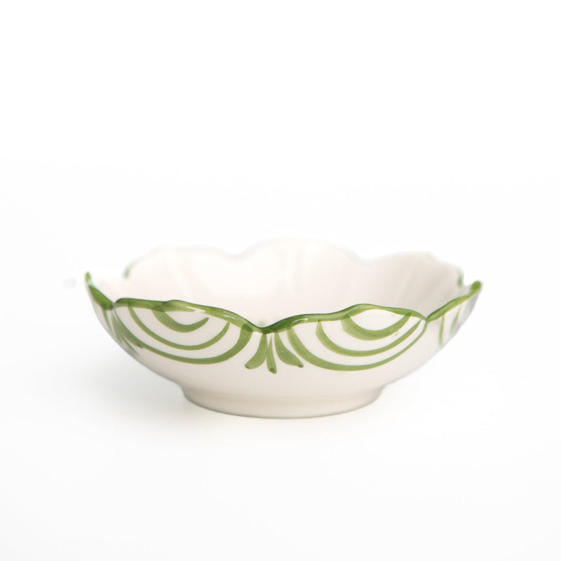 Pomegranate Crest Green Small Serving Bowl