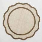 Brown Scalloped Woven Placemat