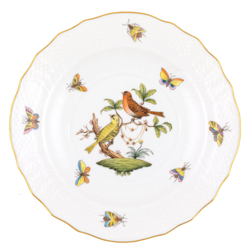 Herend Rothschild Bird Motif 6 Salad Plate, 7.5D