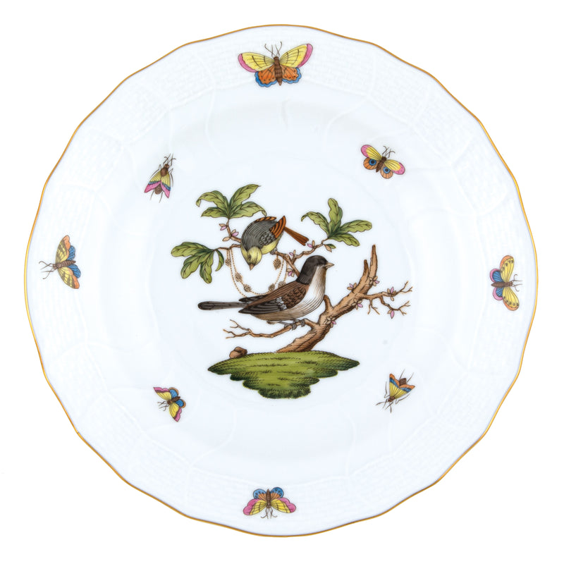 Herend Rothschild Bird Motif 01 Dessert Plate, 8.25D