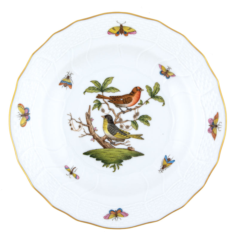 Herend Rothschild Bird Motif 03 Dessert Plate, 8.25D