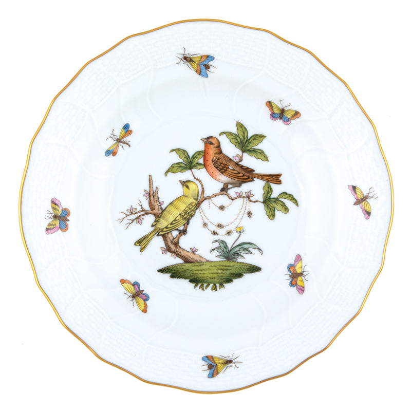 Herend Rothschild Bird Motif 06 Dessert Plate, 8.25D