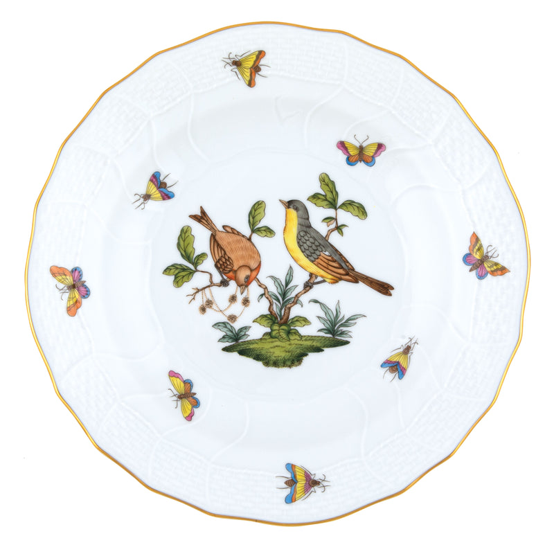 Herend Rothschild Bird Motif 07 Dessert Plate, 8.25D