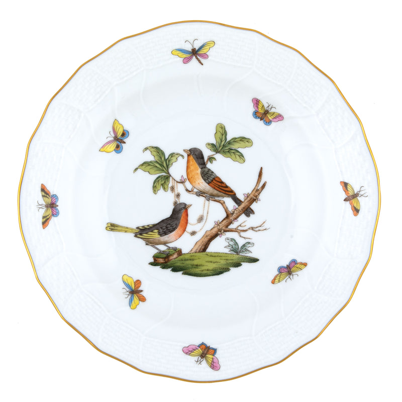 Herend Rothschild Bird Motif 08 Dessert Plate, 8.25D