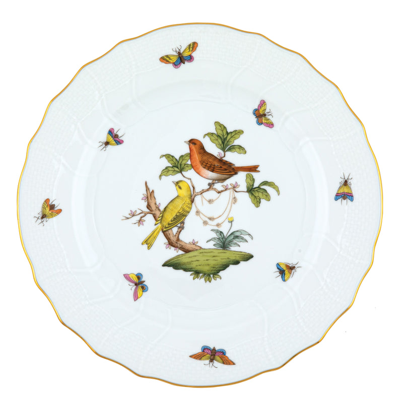 Herend Rothschild Bird Motif 6 Dinner Plate, 10.5D