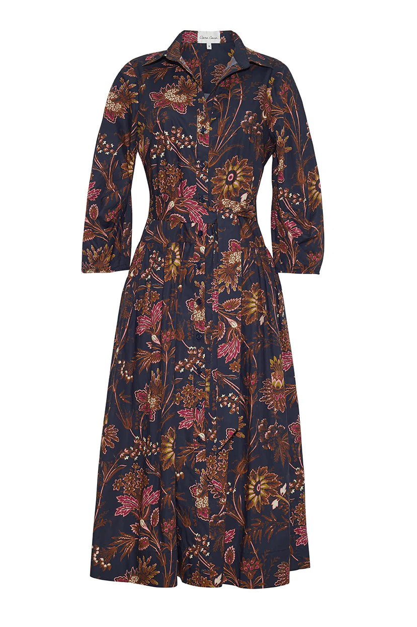 Cara Cara Raya Dress, Blue Vint Blooms