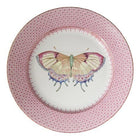 Pink Lace Dessert Plate, with Butterfly