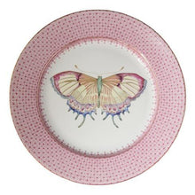 Pink Lace Dessert Plate, with Butterfly