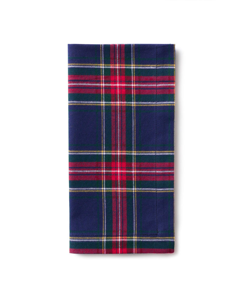Navy Tartan S/4 Napkins
