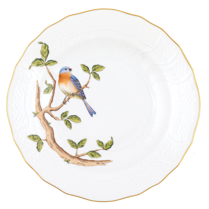 Herend Songbird Dessert Plate, Bluebird