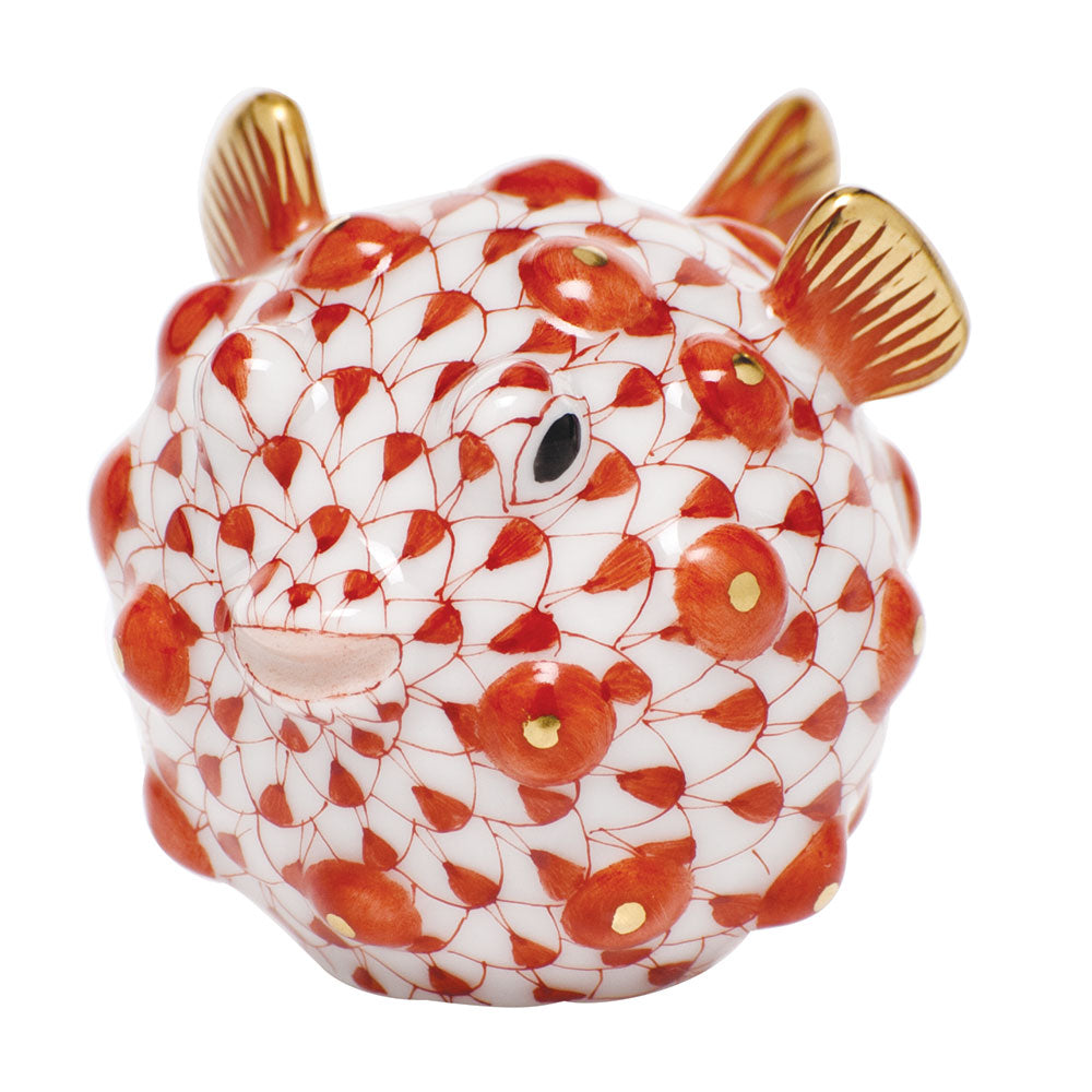 Herend Puffer Fish, Rust