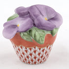 Herend Pansies in Flowerpot, Rust